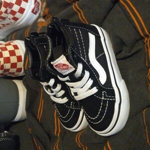 Vans Kids Black and White Sneakers